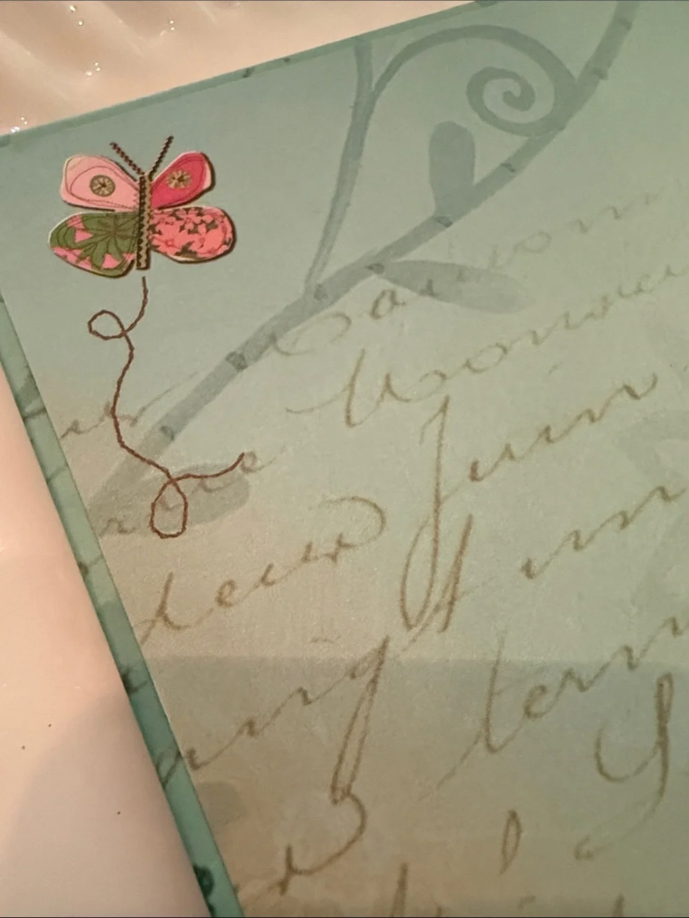 120 Lined Page Spiral Bound 6” x 8.25” Journal, Turquoise w/Flowers, Hard Cover